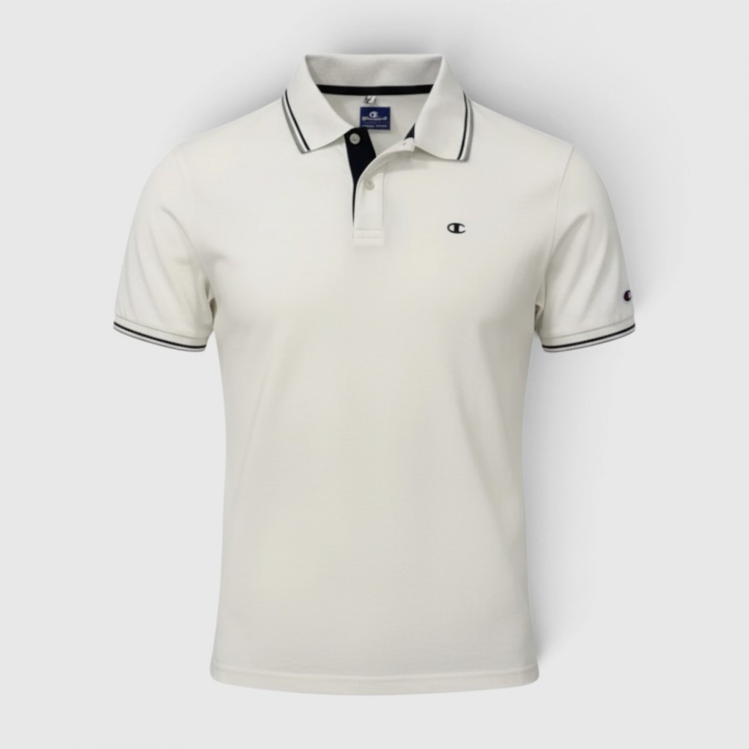 Champion Λευκό Piqué Polo Shirt – Ανδρικό / Pre-Owned
